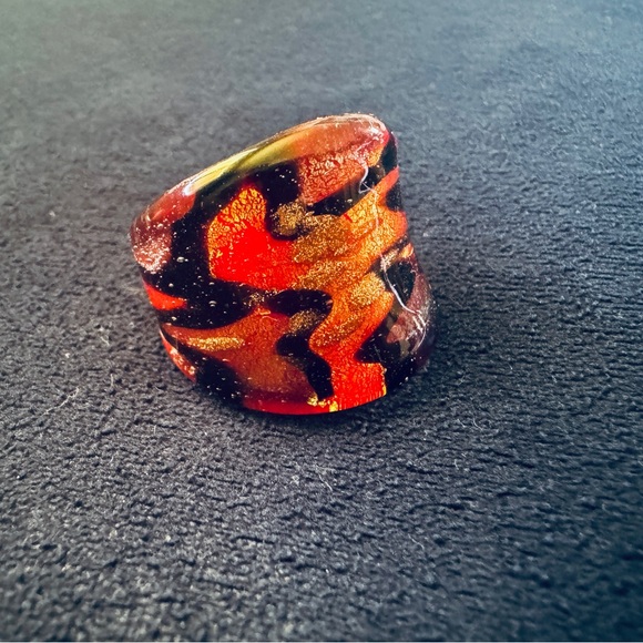 Jewelry - 🔸 Vibrant Abstract Murano Glass Vintage Ring 🔸